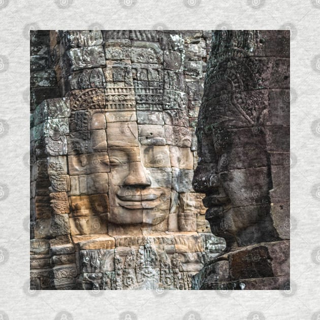 Majestic Angkor Wat Stone Faces by POD24